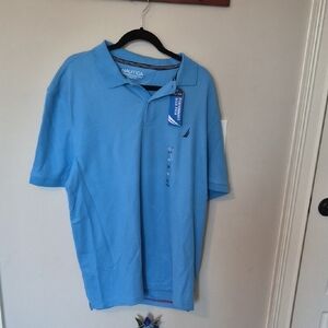 Nautica Men's Light Blue Polo Shirt